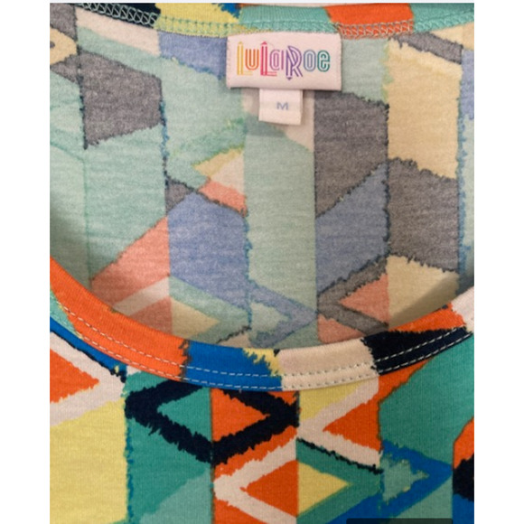 LuLaRoe GEOMETRIC Skater Dress - Multicolored Knee Length Dress - Picture 8 of 8